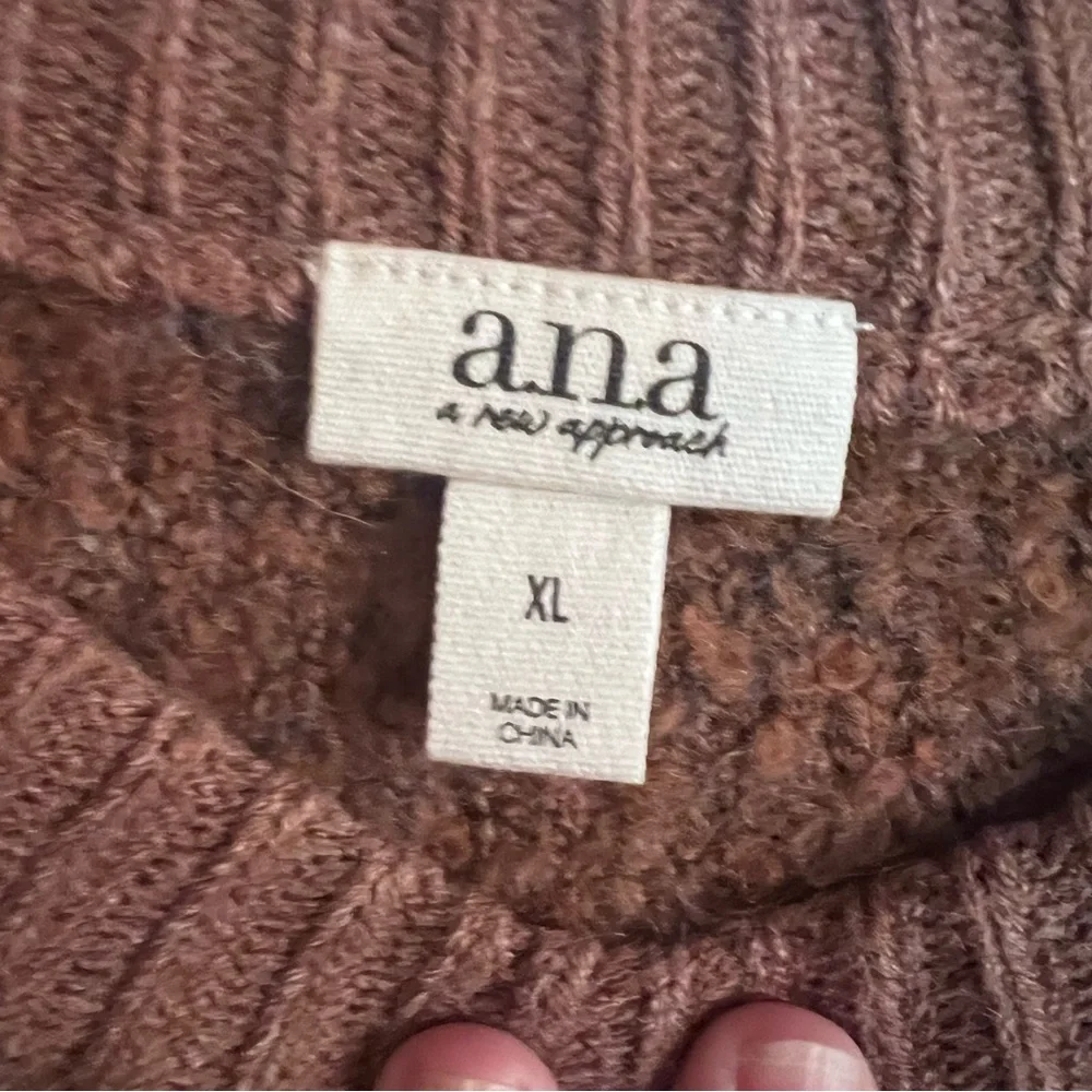 a.n.a Rich Brown Crew Neck Sweater - Picture 3 of 5